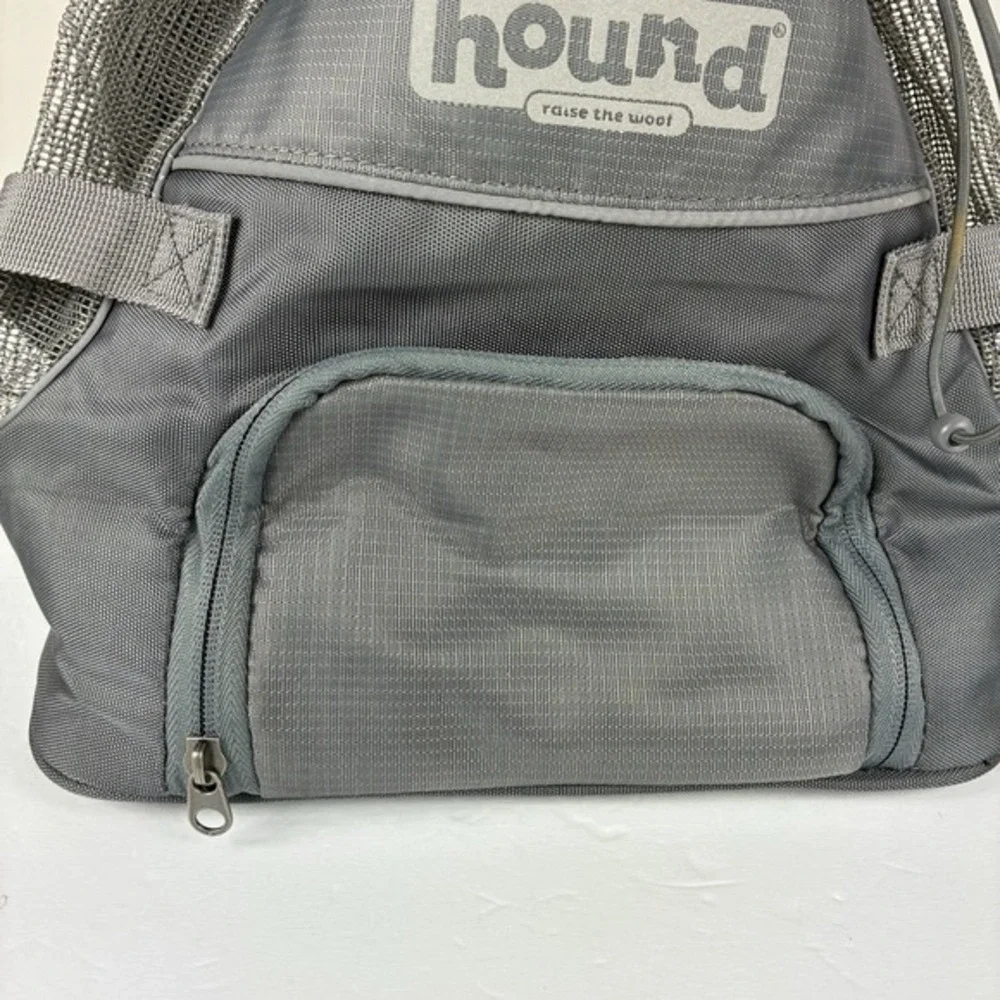 Outward Hound‎ Dog Carrier Backpack Travel Bag Drawstring Closure Gray